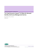 Forrester Total Economic Impact&trade; Study: Okta Identity Management Service