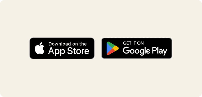 Image of google play store and apple app store logos
