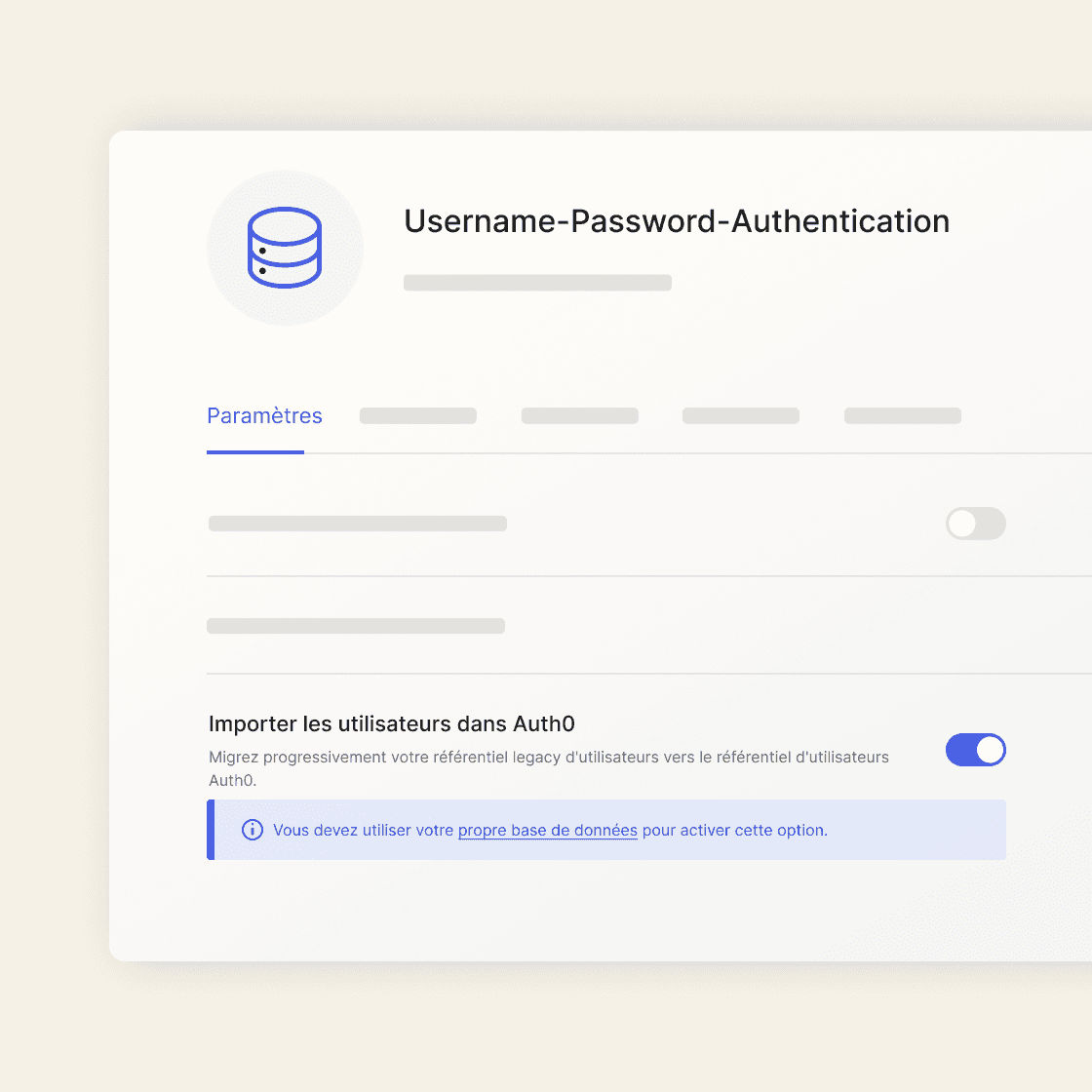 Graphic showing a User Migration experience.