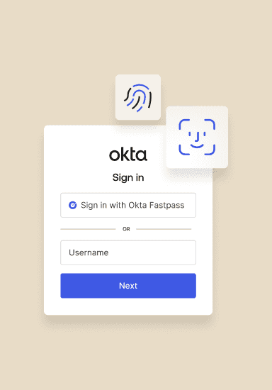 Image showing that you can sign in with Okta Faspass using biometric authentication