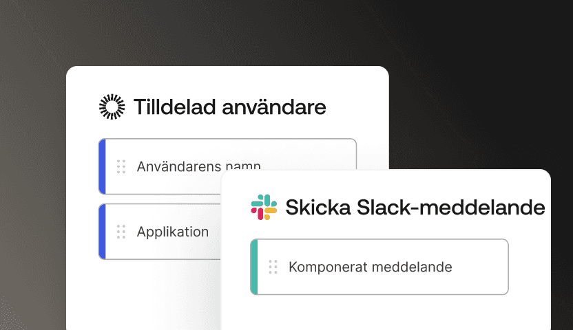 A graphic showing what programs a user is assigned to and the option to send a Slack message.