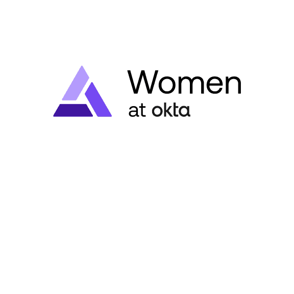 Woman at Okta Logo