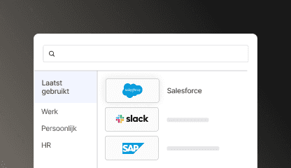 Okta dashboard image featuring options for viewing Recently Used, Work, Personal, and HR tabs.