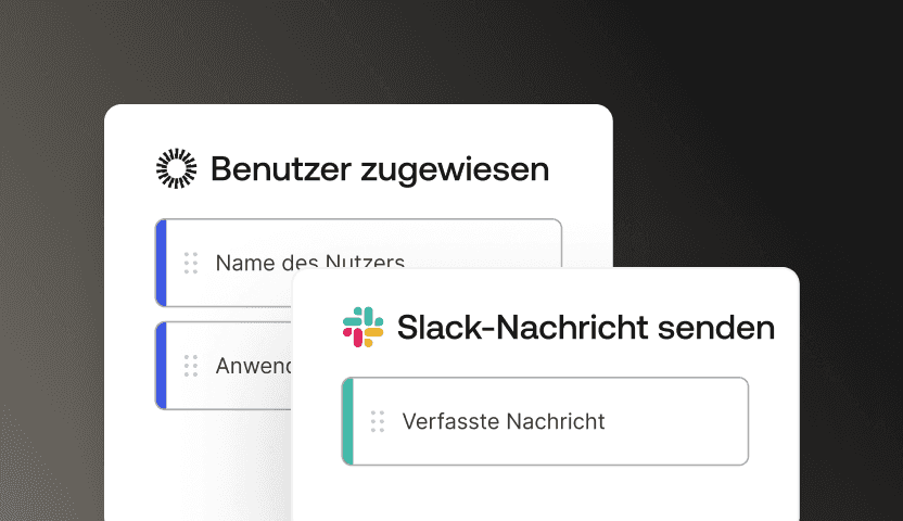 A graphic showing what programs a user is assigned to and the option to send a Slack message.