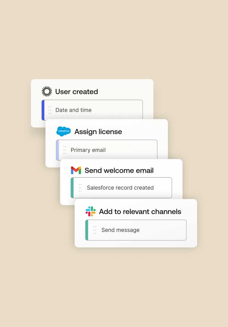 An illustration of various tasks overlapping, such as user creation and sending a welcome email.