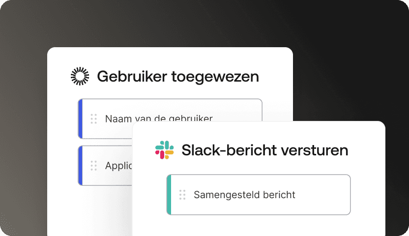 A graphic showing what programs a user is assigned to and the option to send a Slack message.