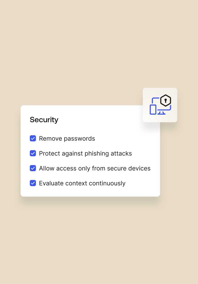 Screen displaying security advantages of using Okta multi-factor authentication. 