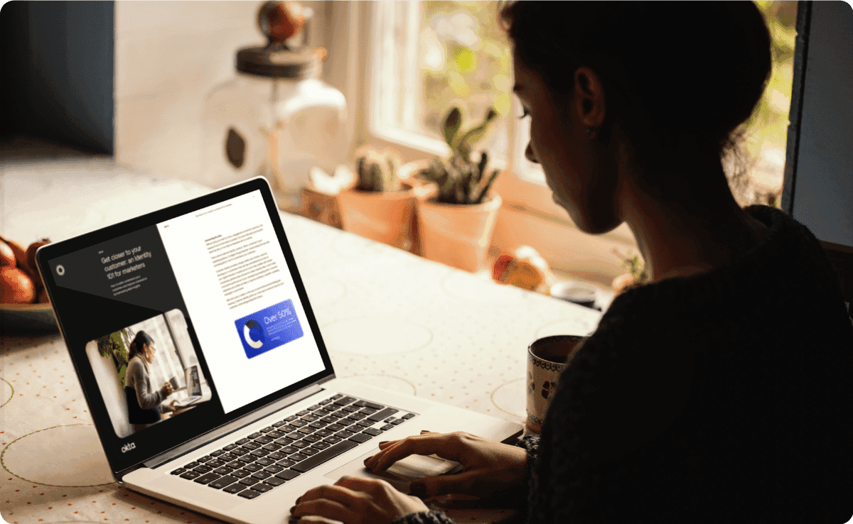 Woman sat at computer