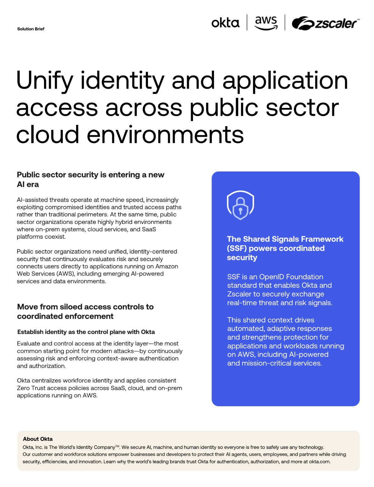 Okta AWS Zscaler Identity Applications Cloud Security thumbnail