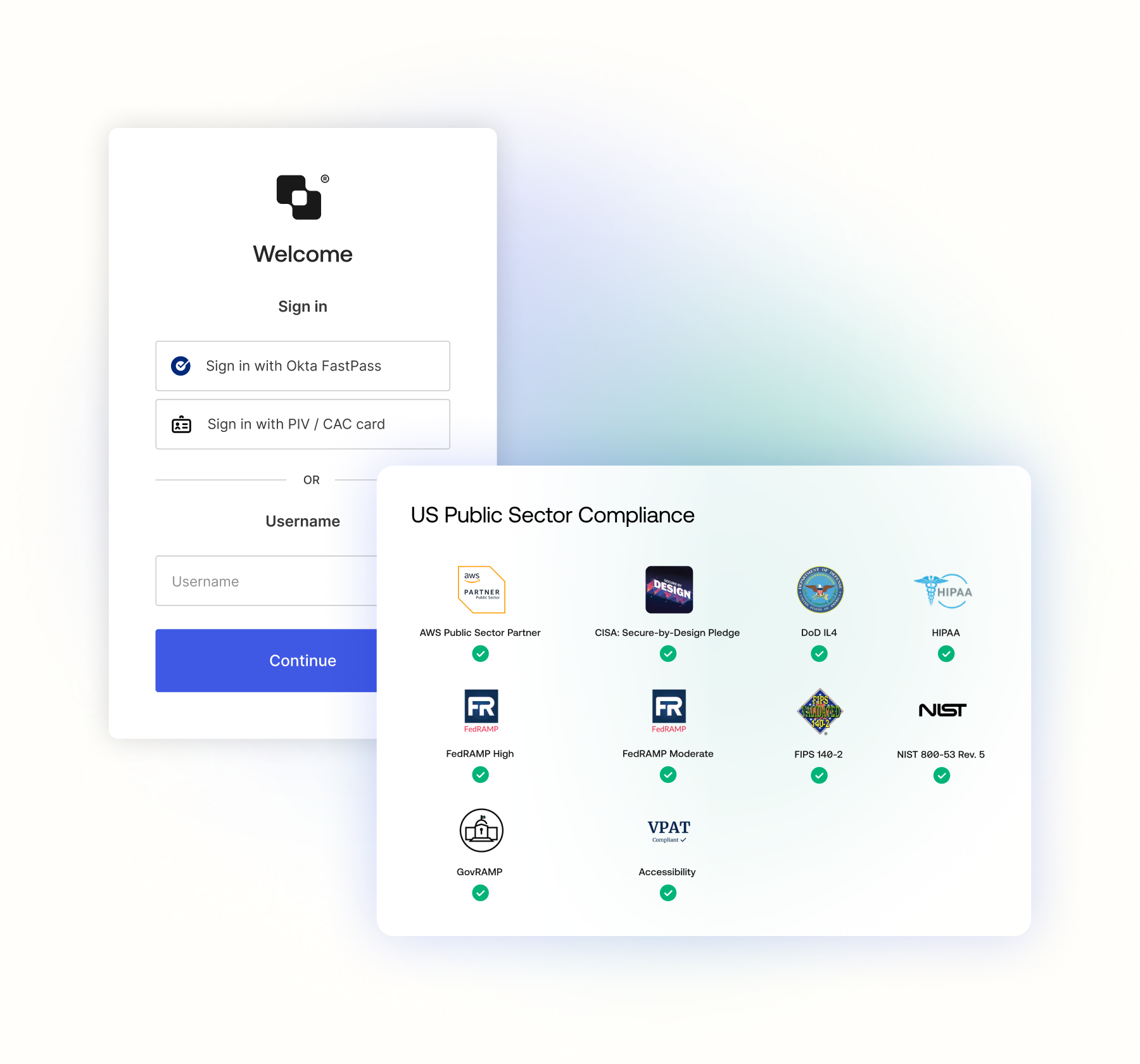 US Public Sector okta dashboard