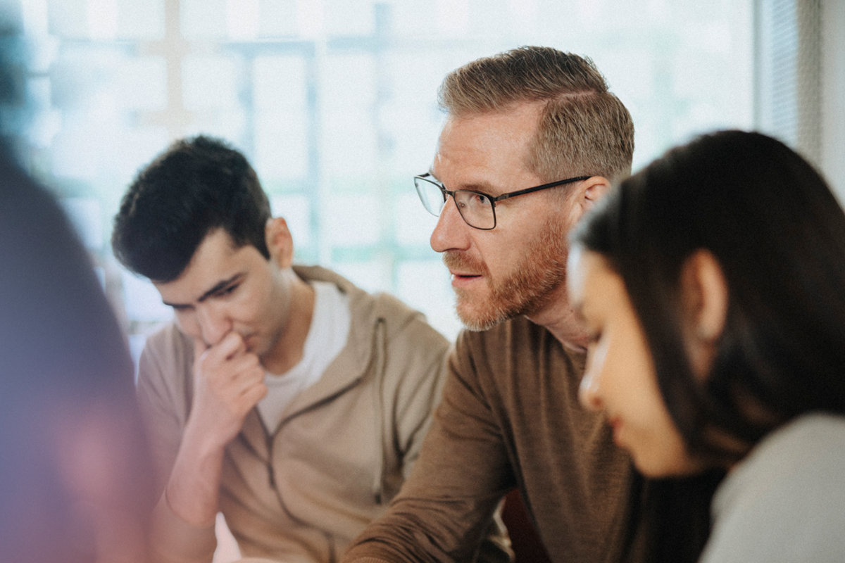 Group of people in learning session