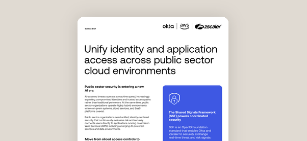 Public Sector Identity & Application Access Control | Okta