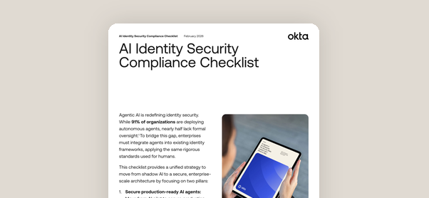 AI Identity Security Compliance Checklist | Okta
