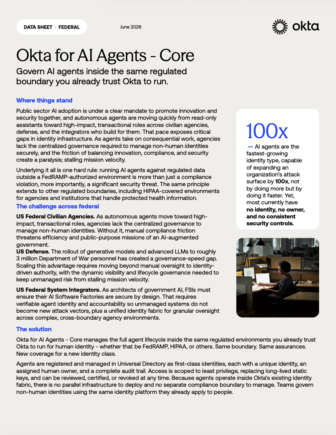 Govern AI Agents Inside Your Regulated Boundary | Okta