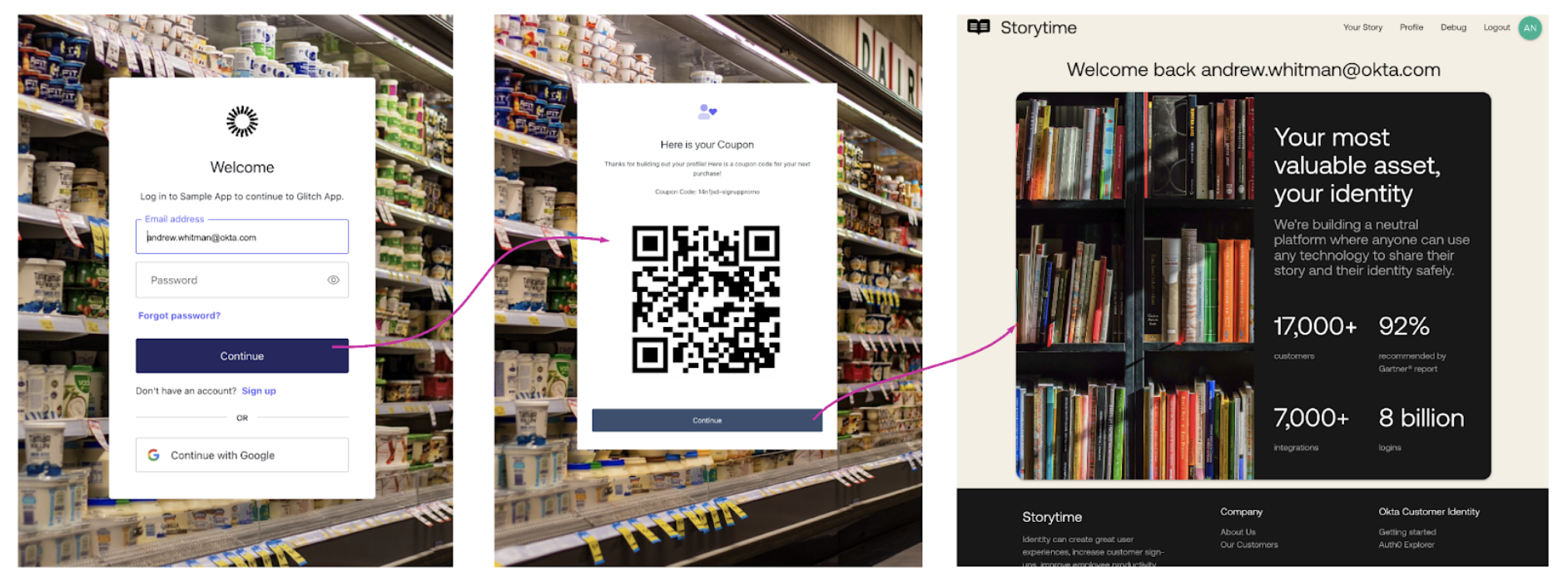 End user view of a redirect