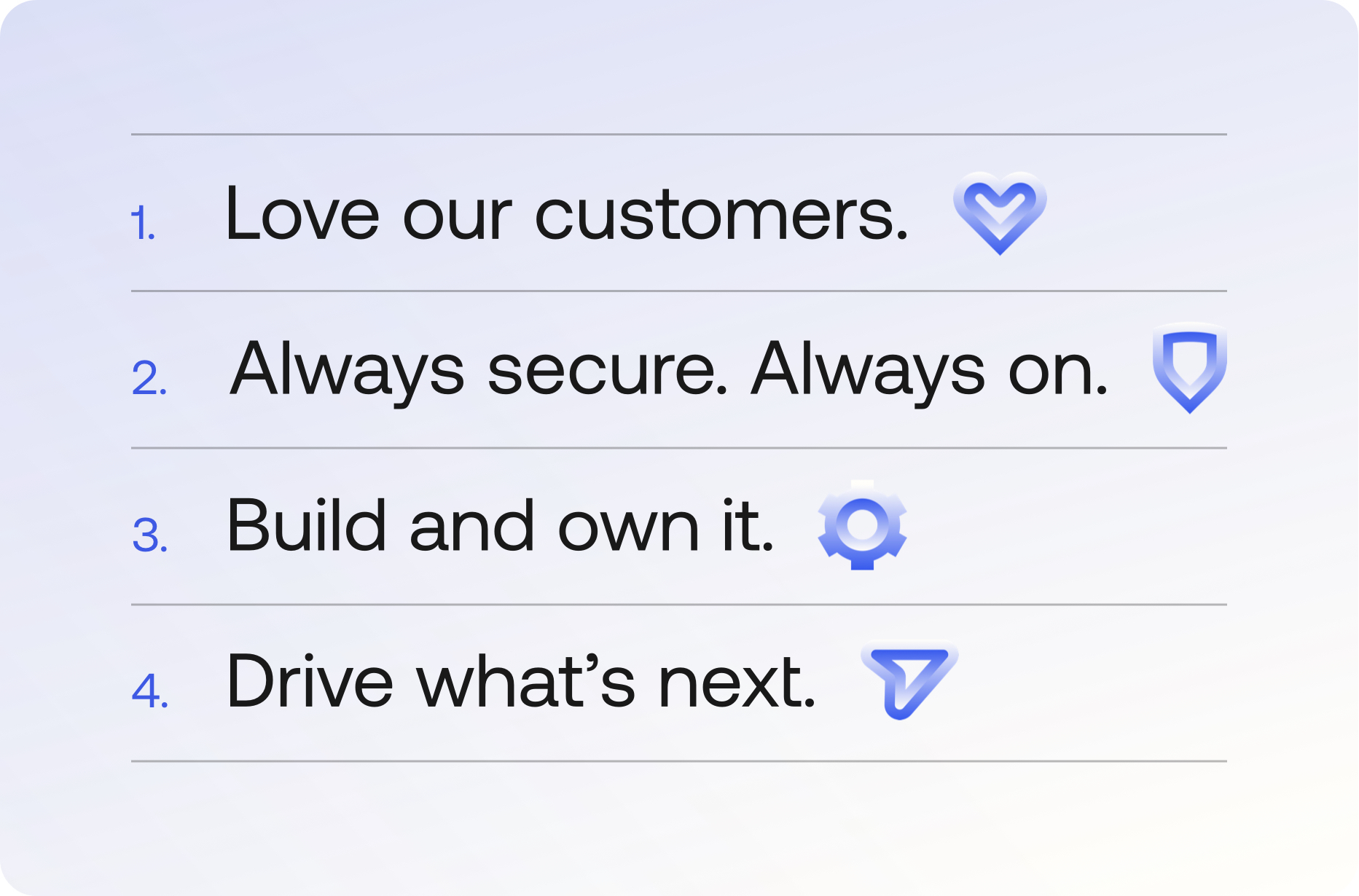Values stack