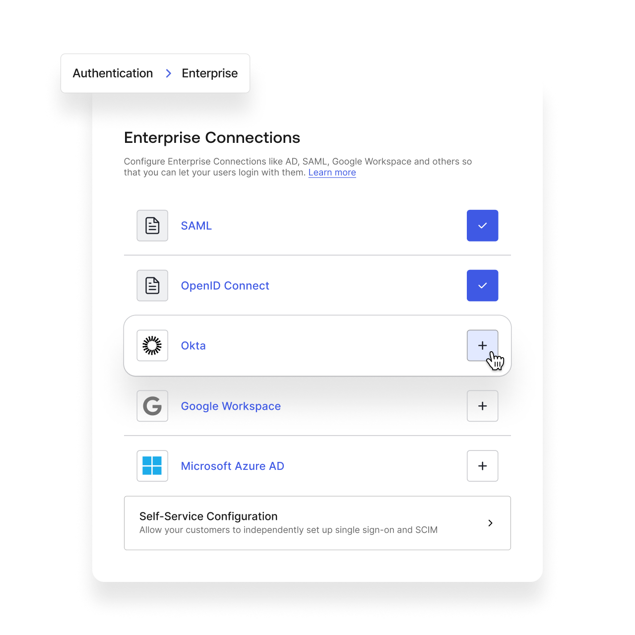 SSO en libre-service