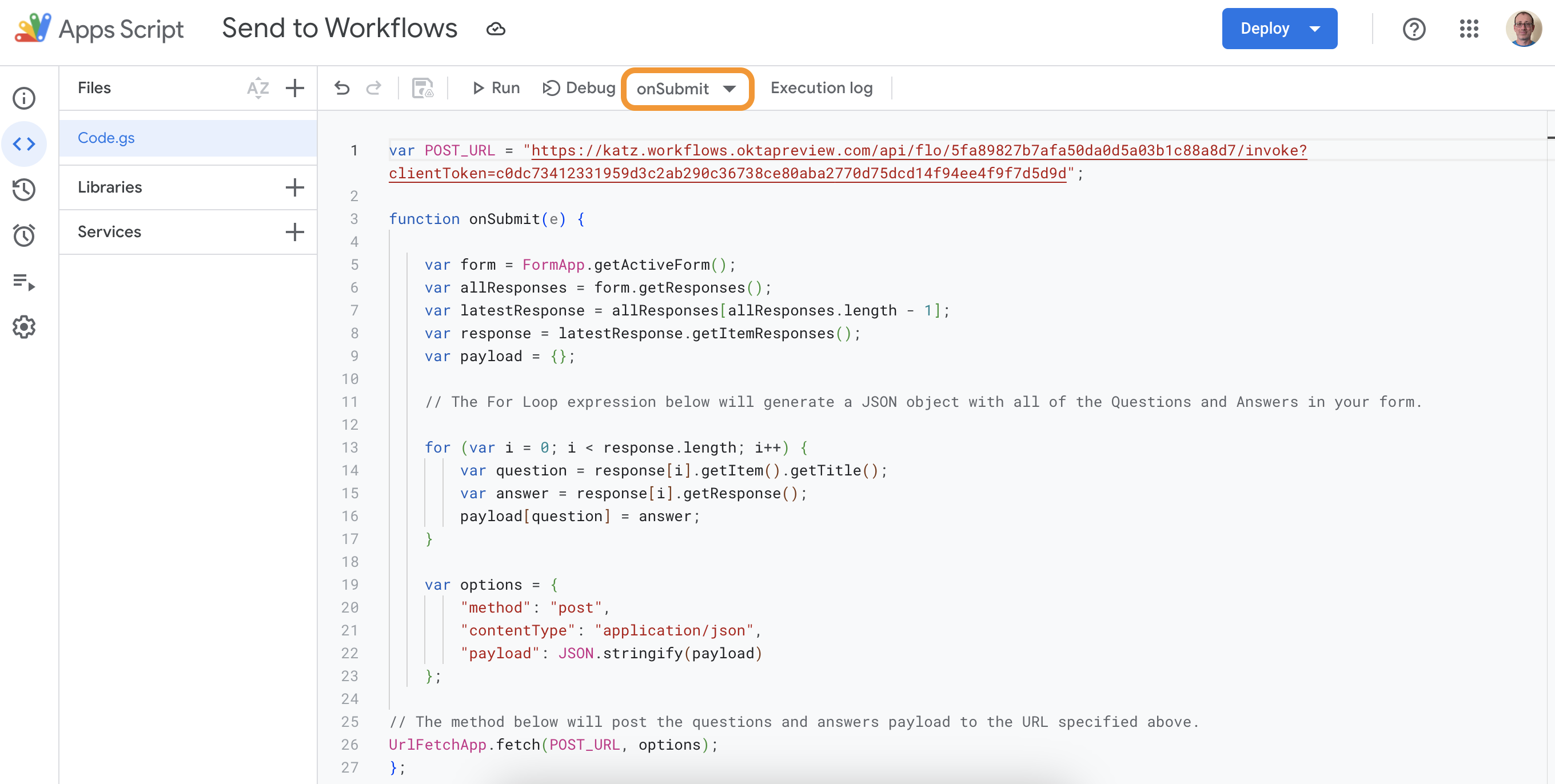 Google Forms script