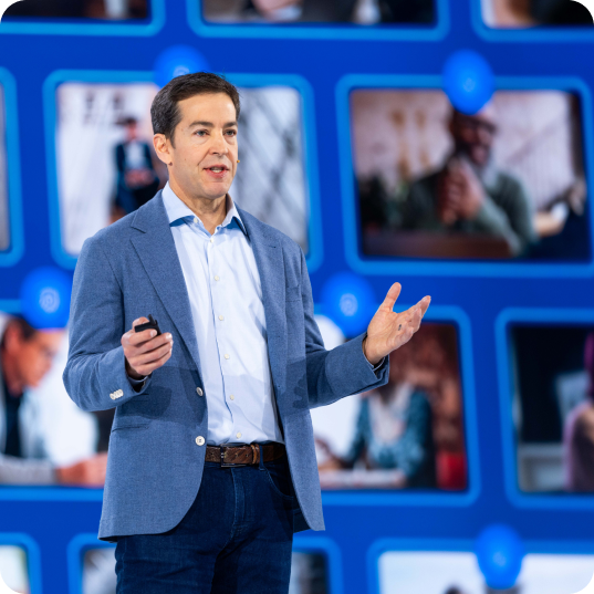 Okta CEO speaking at Oktane.