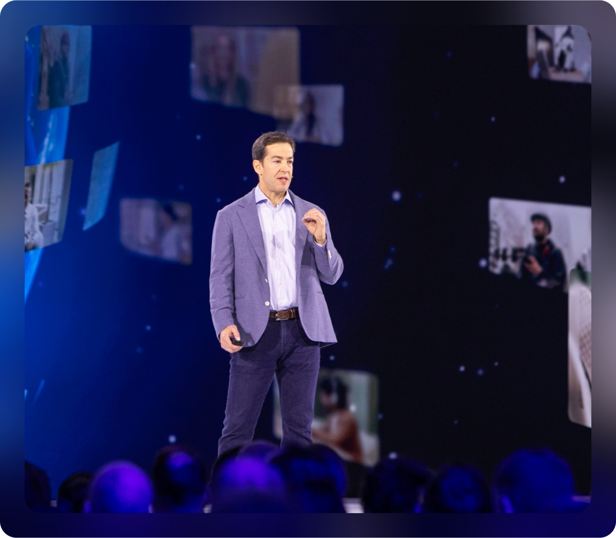 Okta CEO speaking at Oktane.