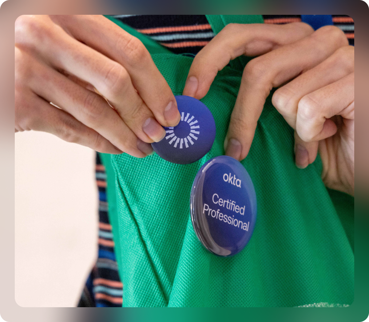 Okta certified professional buttons