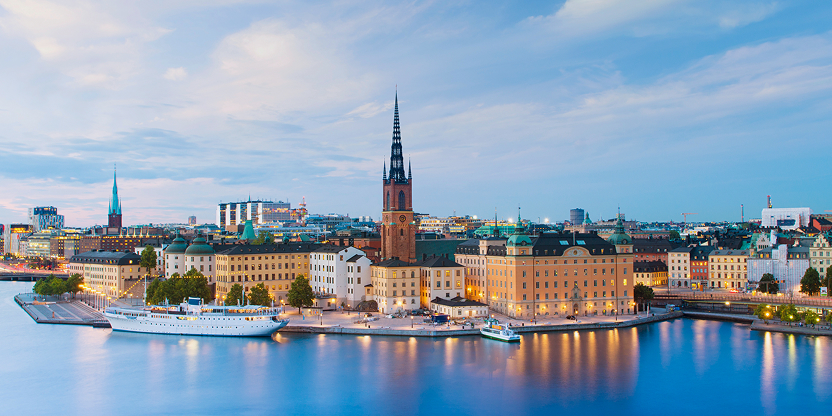 Gamla Stan Waterfront View in Stockholm