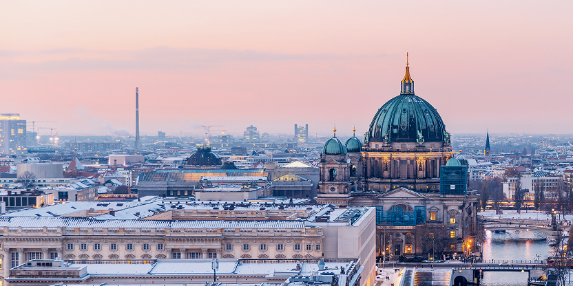 Berlin Cathedral Aerial Cityscape
