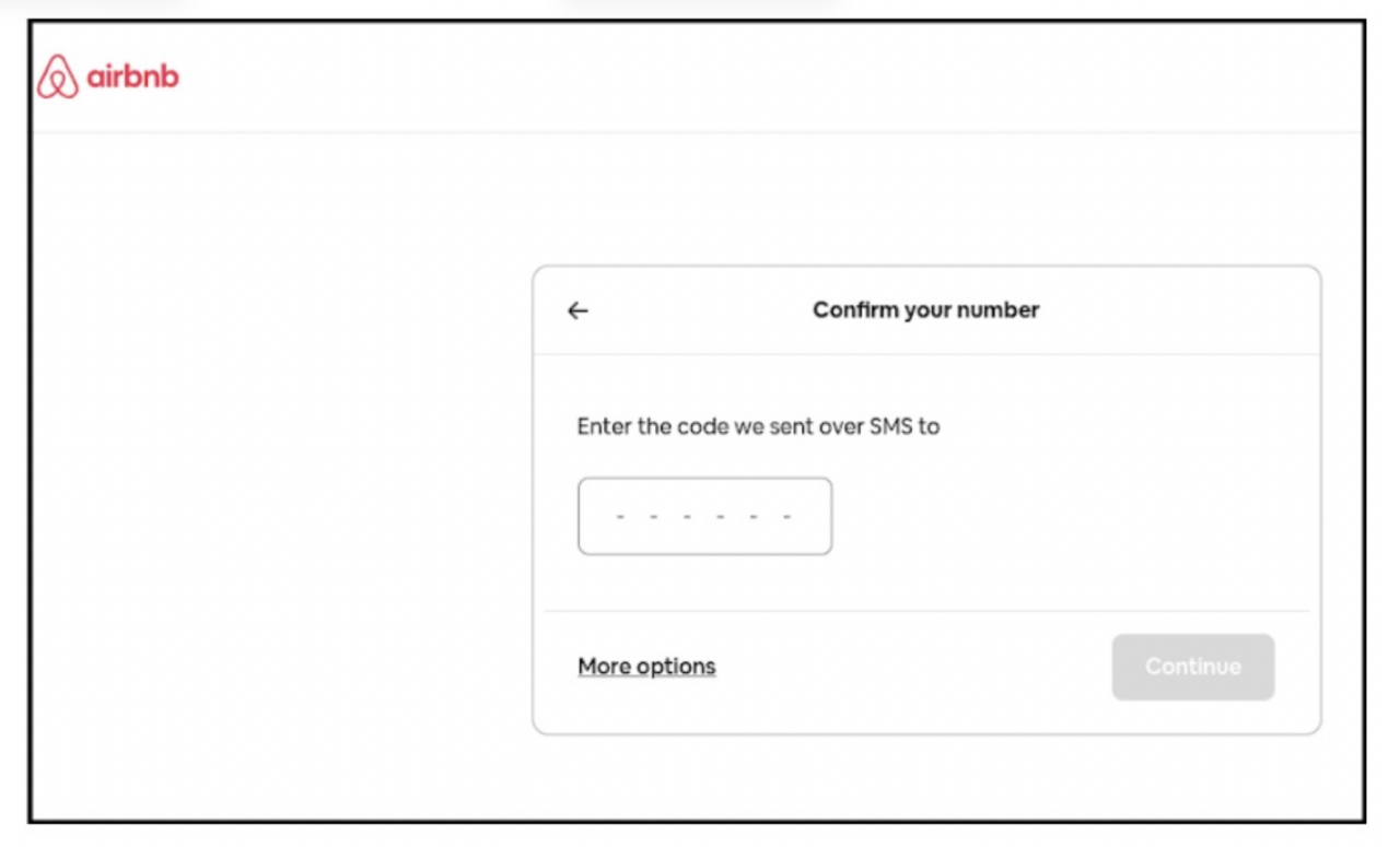 Once a phone number is entered,  the phishing page prompts for OTP codes sent via SMS