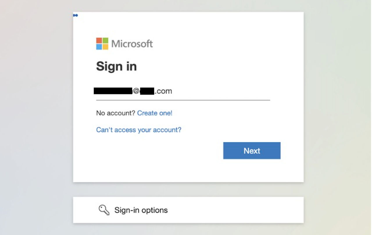 O endereço de e-mail do usuário visado geralmente era preenchido previamente nas páginas de phishing do Tycoon 2FA.