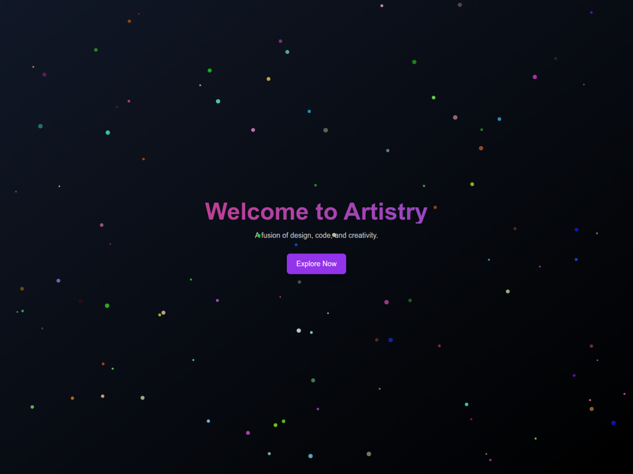 Screenshot des „Artistic One Page“-Lockvogels.