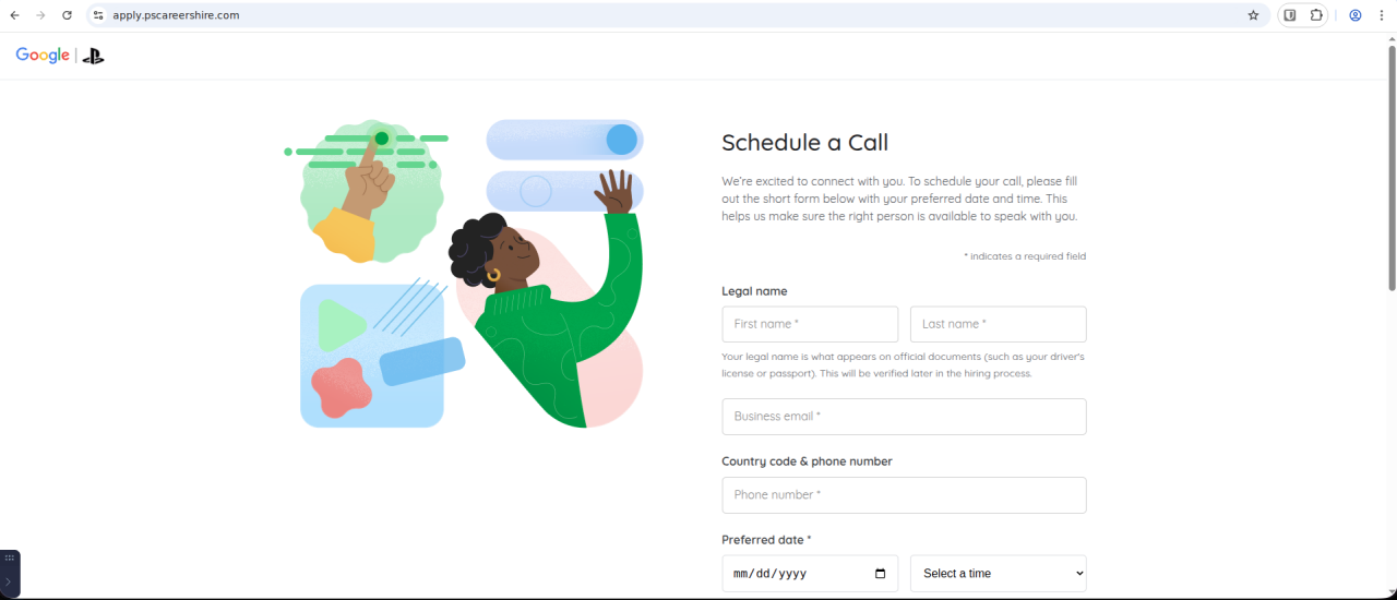 Phishing-Seite der ersten Stufe, die Sony Playstation imitiert