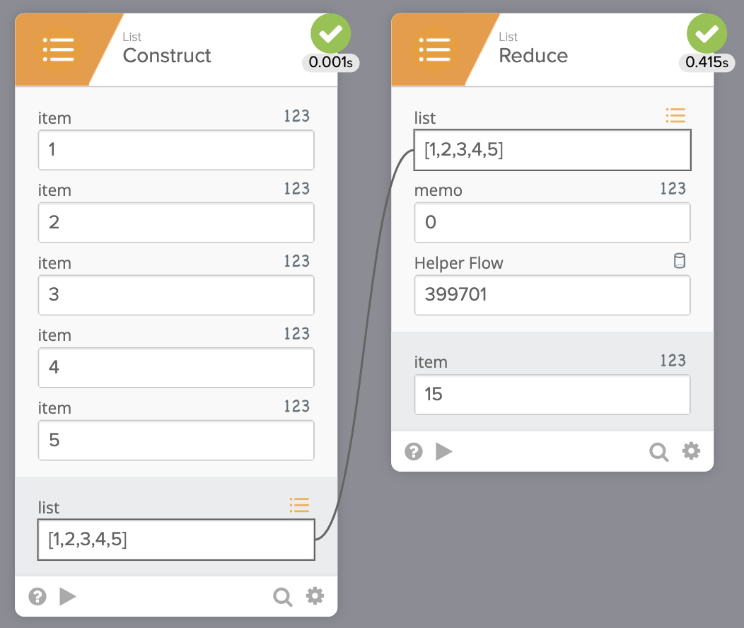 Workflow with two connected modules labeled Construct and Reduce.