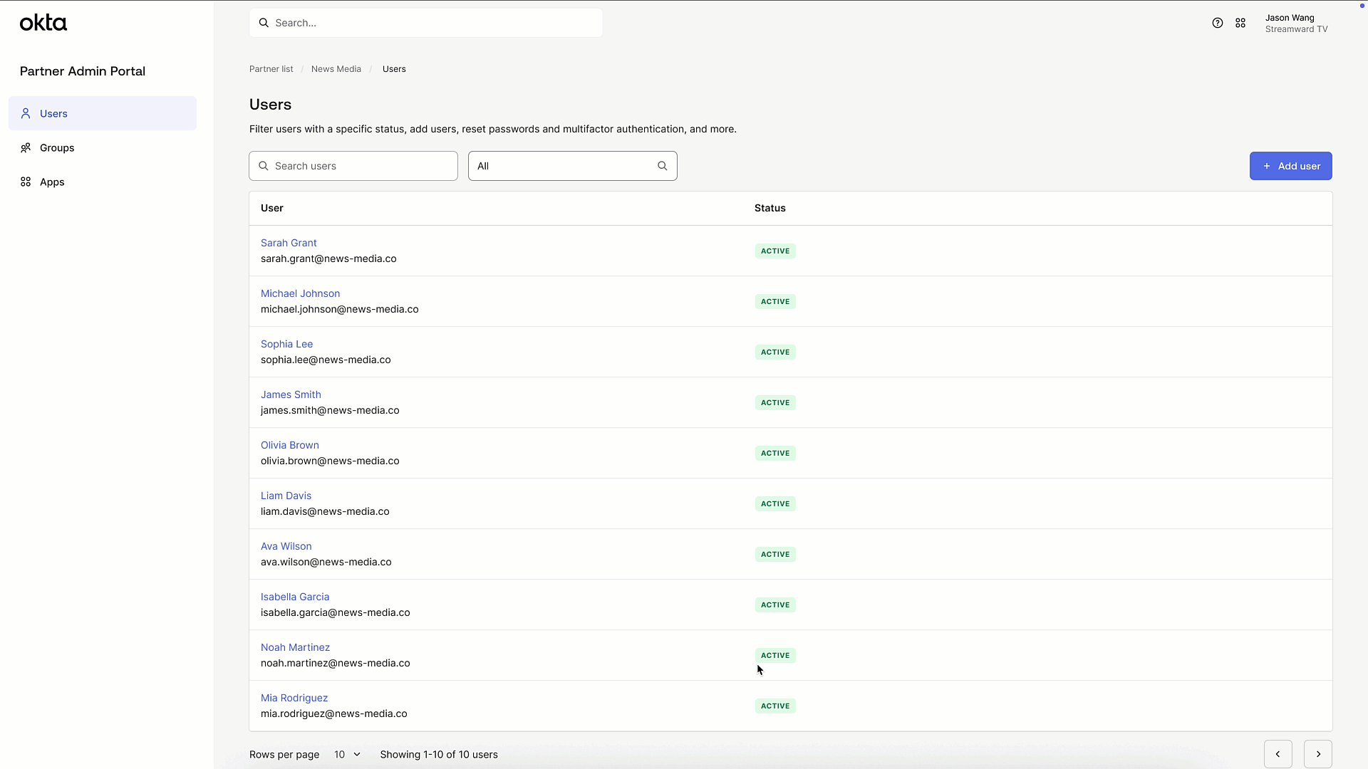 Partner portals in Advanced Directory Management