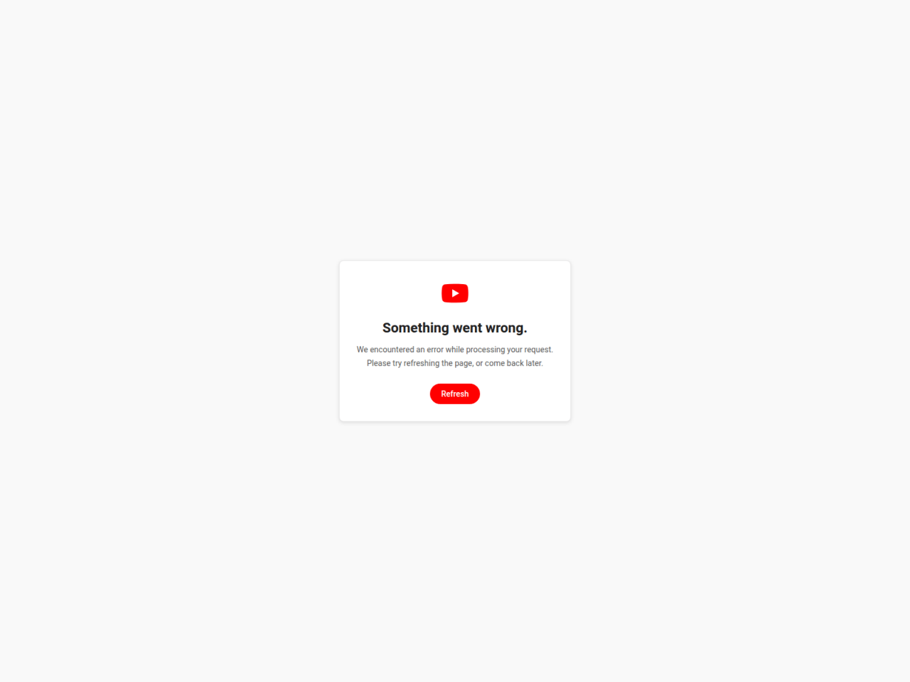 This alternative fourth stage simulates an error message on YouTube