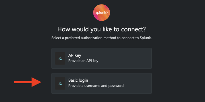 autenticación básica de Splunk