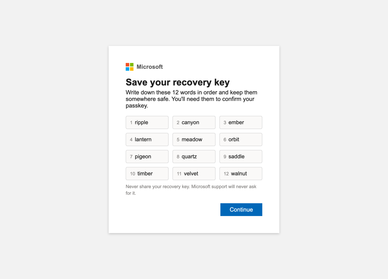 Figura 5. La página opcional de clave de acceso O-UNC-066, que utiliza código extraído del kit de phishing.
