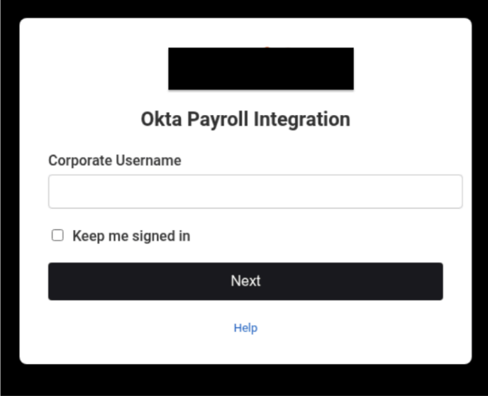phishing page impersonating okta