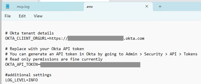 env config file unofficial