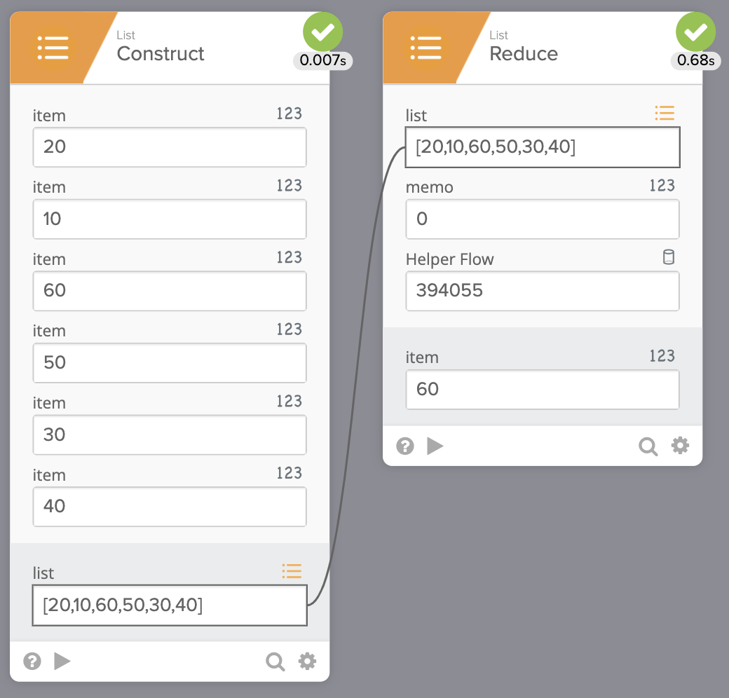 Workflow displaying two connected modules labeled Construct and Reduce. 