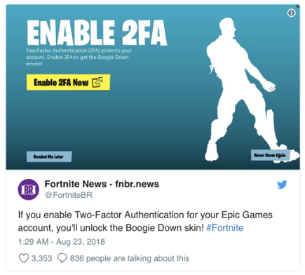 How to Turn on Fortnite Two Factor Authentication
