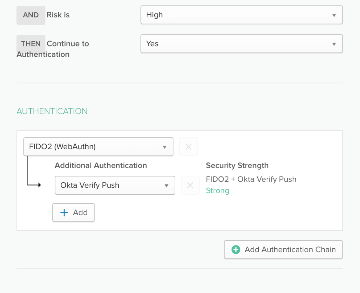 Okta Risk based Authentication