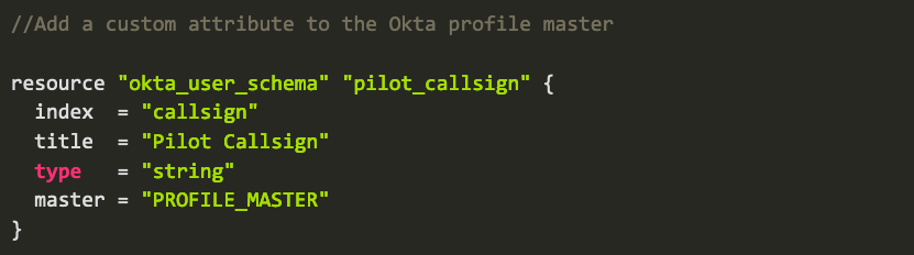 Terraform + Okta configuration code