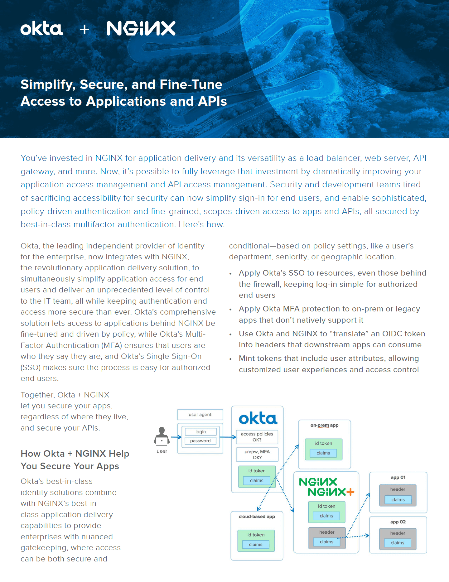 Okta and NGINX datasheet.
