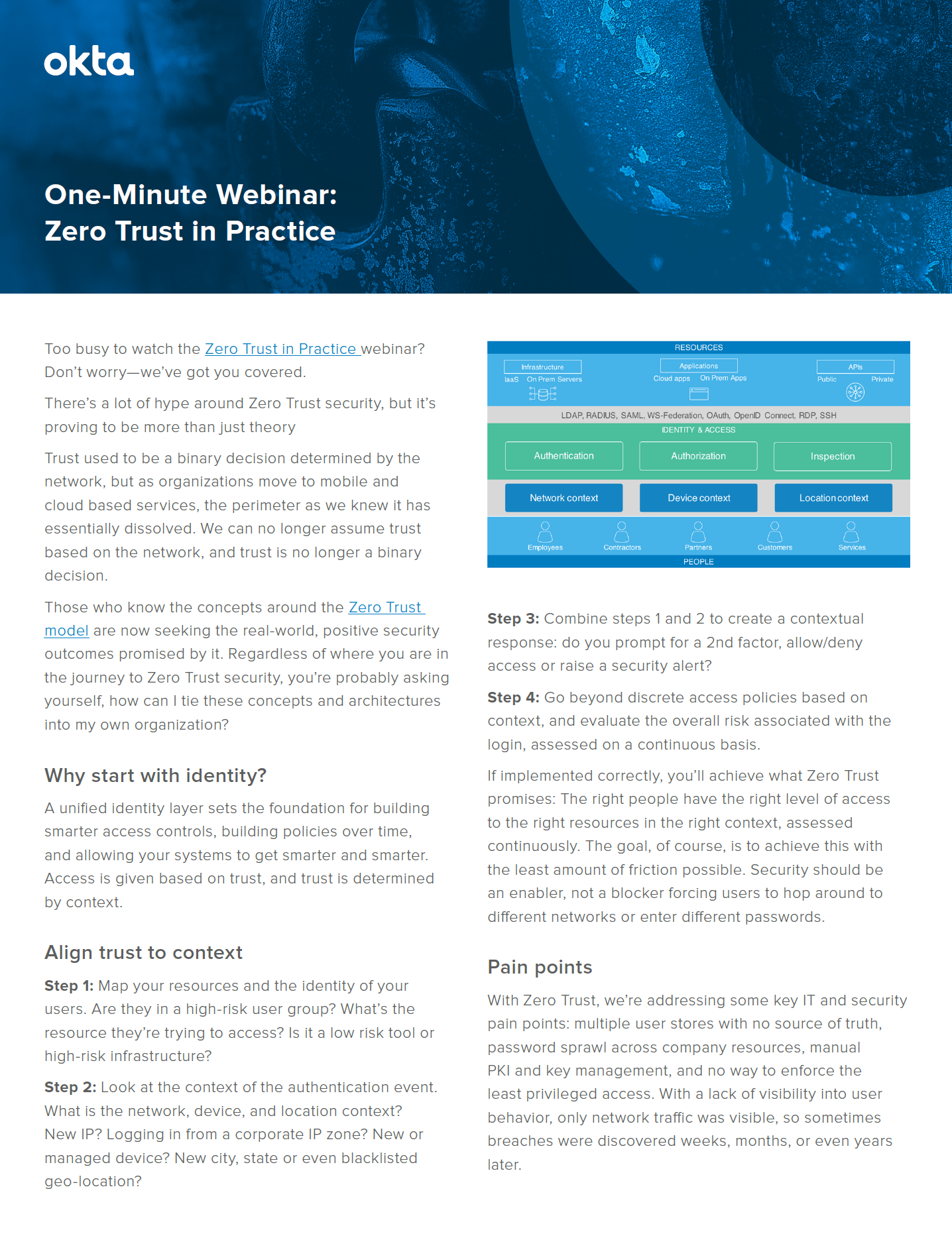 Listen to our one-minute webinar on Zero Trust in practice.