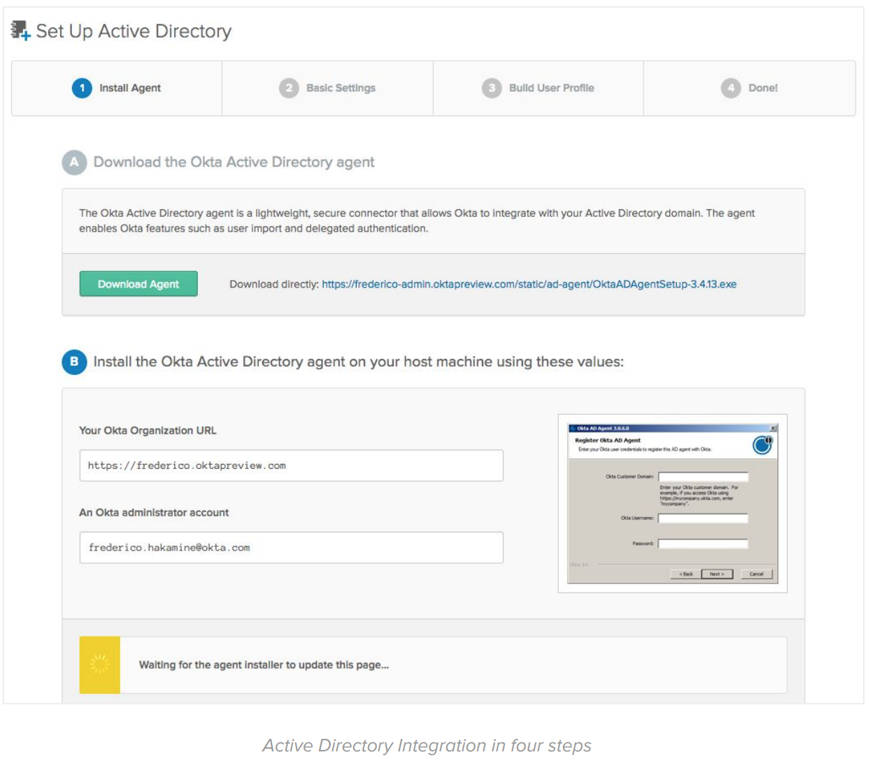 Active Directory Integration in four steps