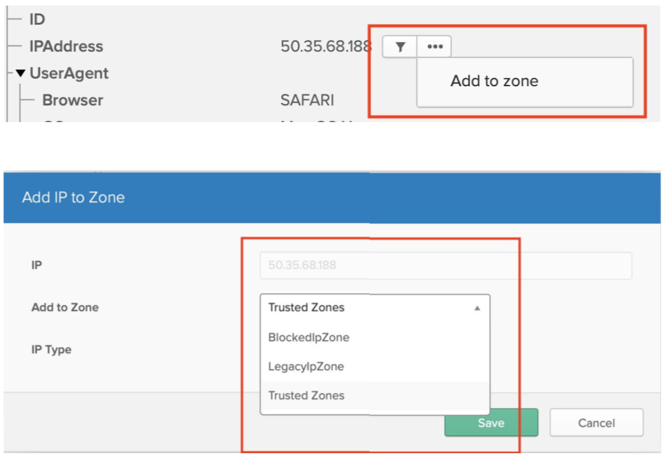 Add IP Addresses to exempt zones