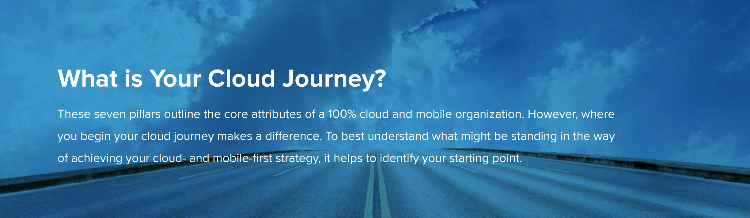 WPR 100 cloud journey