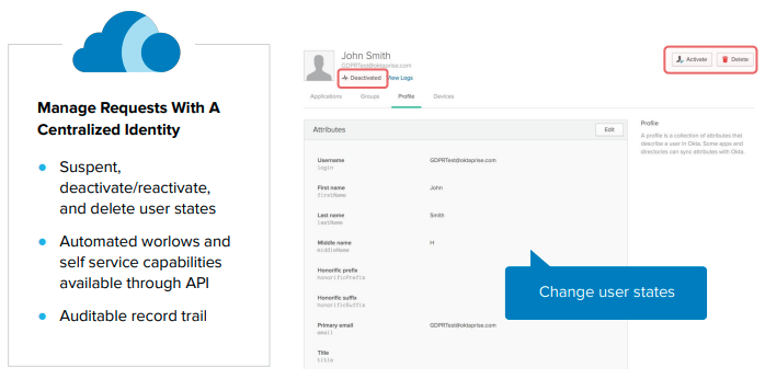 automated deletion from a central location