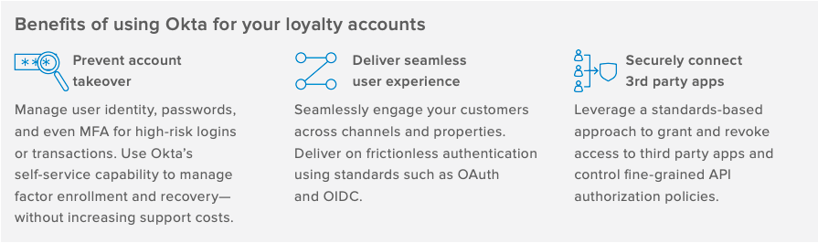 Benefits of using Okta for your loyalty accounts