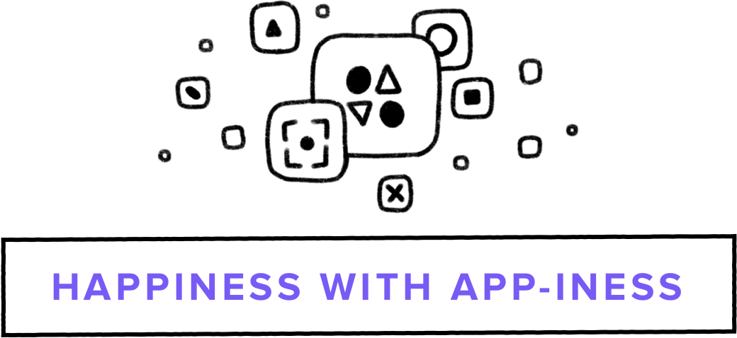 Happiness with App-iness header images